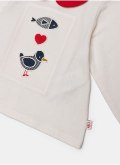 OBAIBI Beige T-Shirt for Girls  - Image 4