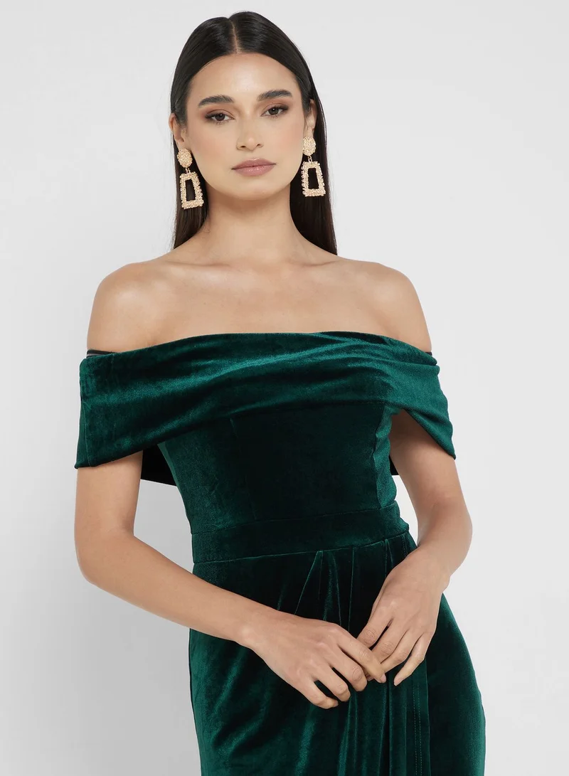 Ella Limited Edition Velvet Off-Shoulder Dress