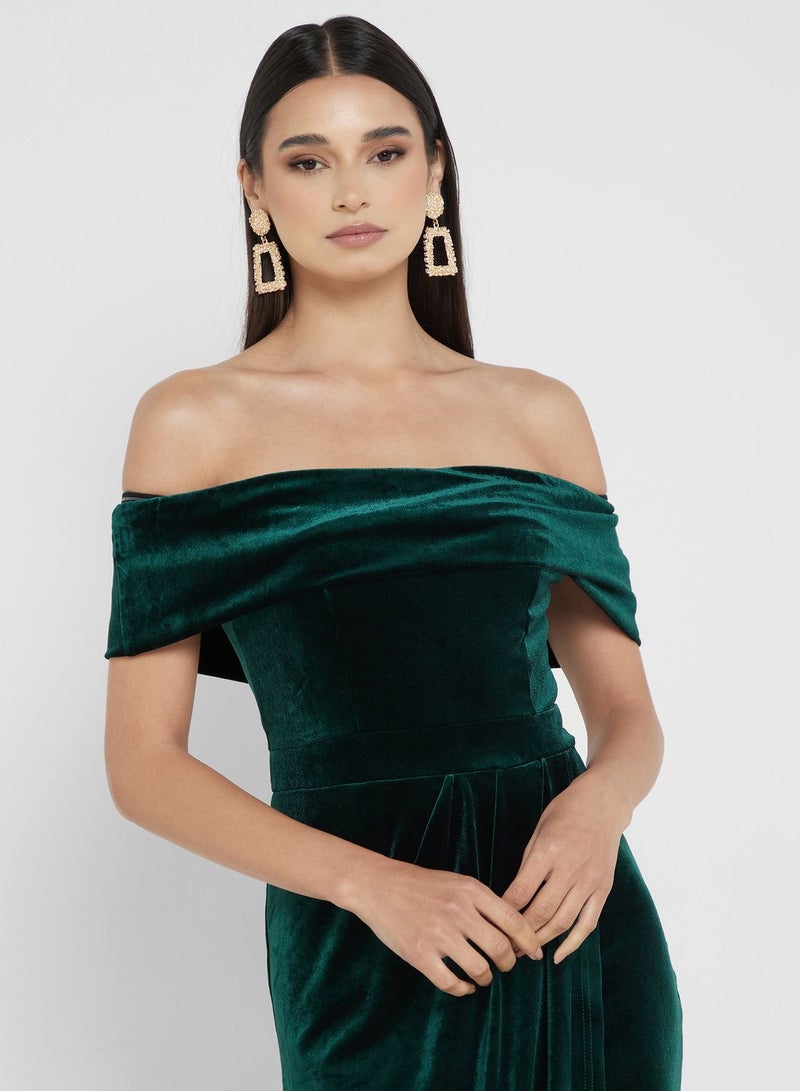 Ella Limited Edition Velvet Off-Shoulder Dress - Image 3
