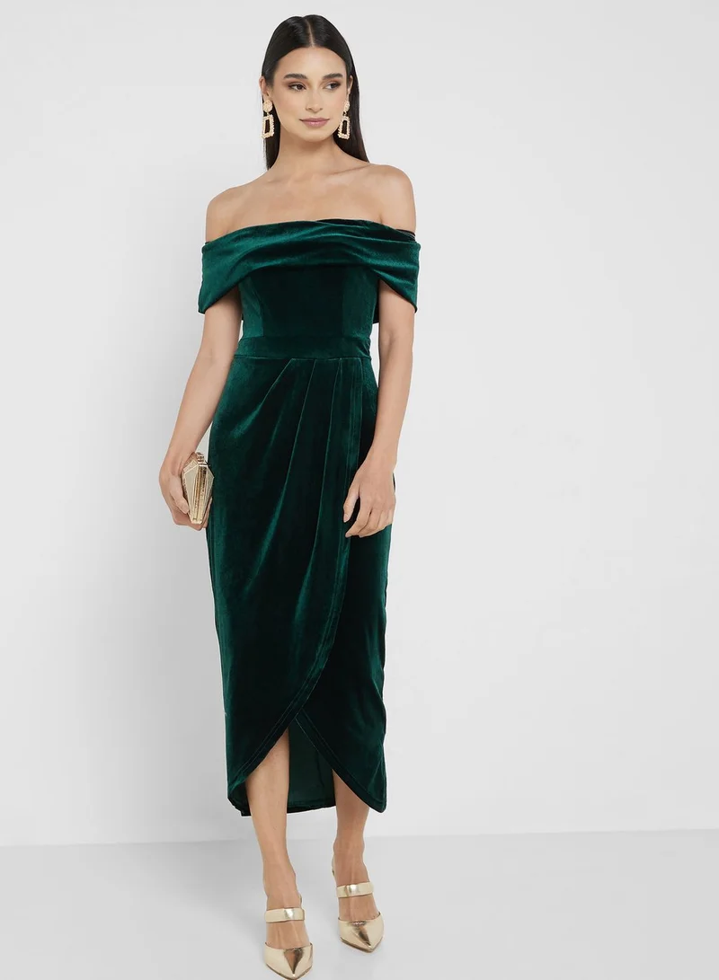Ella Limited Edition Velvet Off-Shoulder Dress