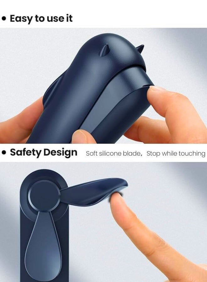 Chase Up Portable Fan, USB Rechargeable 1200mAh Battery And 3 Adjustable Speed, Foldable Handheld Personal Eyelash Fan for Girls Women, For Travelling, Outdoor - Image 4