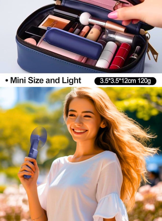 Chase Up Portable Fan, USB Rechargeable 1200mAh Battery And 3 Adjustable Speed, Foldable Handheld Personal Eyelash Fan for Girls Women, For Travelling, Outdoor - Image 3