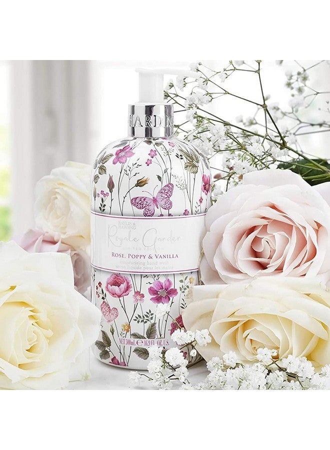 Baylis & Harding غسول يدين بايليس وهاردينغ رويال غاردن روز، الخشخاش والفانيليا، 500 مل (عبوة من 1) - صديق للنباتيين - Image 4