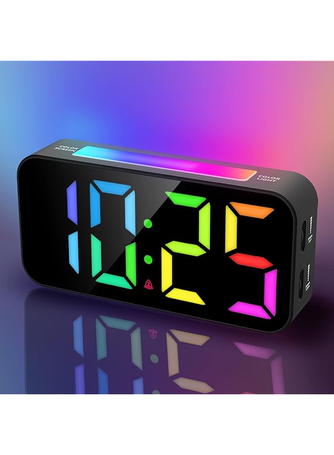 Digital Alarm Clock With Night Light Bedside Alarm Clocks Large Led Display Full Range Brightness Snooze 12 24H Loud Alarm Clocks For Heavy Sleepers Bedside Alarm Clock For Kids Seniors