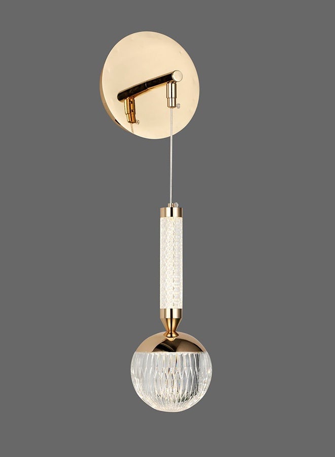 SPOLUX Modern Lighting, Wall lamp, Light, Acrylic LED wall lamp, French Gold Color, d:15,h:44 cm, Sutiable for bedroom and living room, Rope material - Image 1