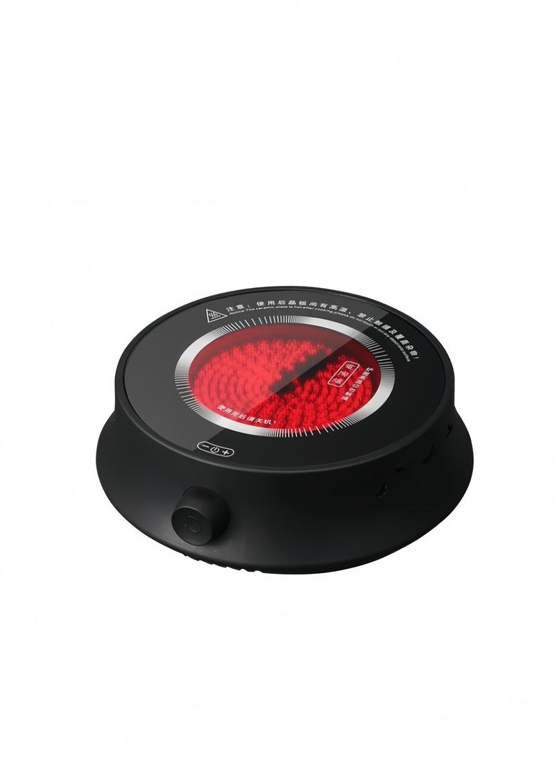 GGEROU Electric Mini Coffee Pot Warmer, Electric Teapot Stove Portable, 800W Electric Ceramic Stove Coffee Heater,Black - Image 4