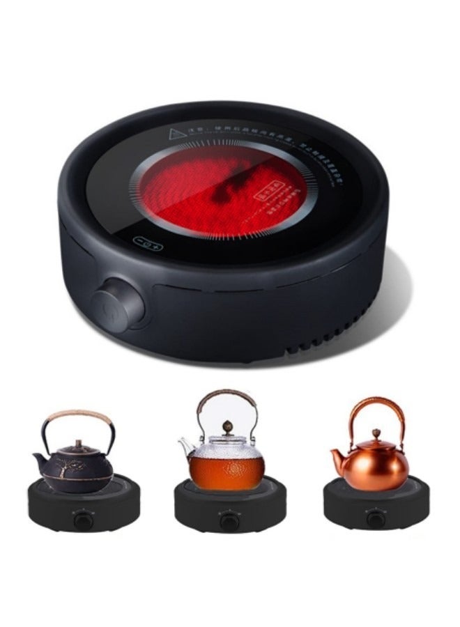 GGEROU Electric Mini Coffee Pot Warmer, Electric Teapot Stove Portable, 800W Electric Ceramic Stove Coffee Heater,Black  - Image 1