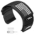 Abanen Rugged Tactical Nylon Watch Band for Garmin Instinct 3 45mm Instinct 2 Solar Sport Strap with StarsStripes Flag for Instinct E 45mm TacticalTideEsports Black - Image 2