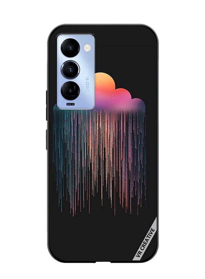 VR CREATIVE Protective Case Cover For Tecno Camon 18/18 P Animated Rain Design Multicolour - Image 1