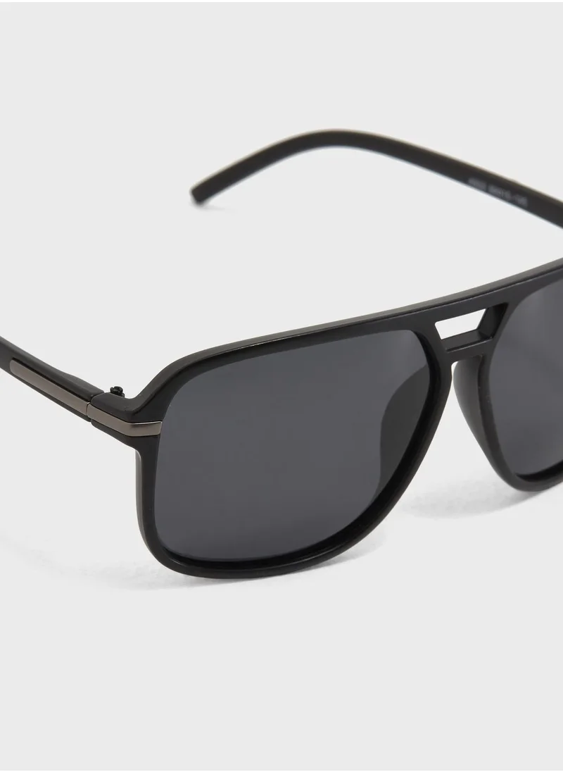 Seventy Five Oversize Retro Polarised Sunglasses