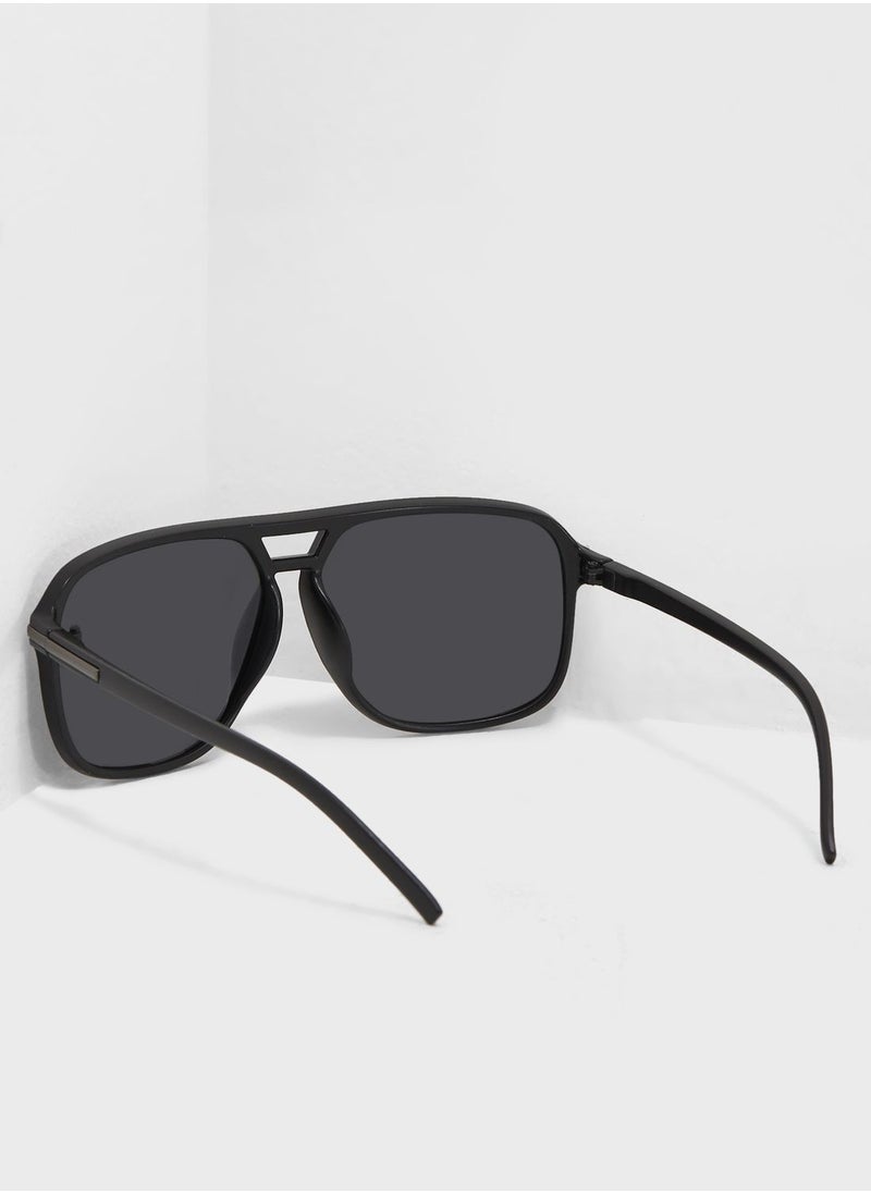 Seventy Five Oversize Retro Polarised Sunglasses  - Image 3