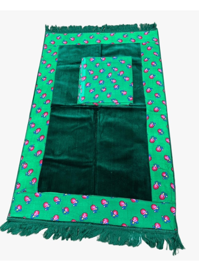 Shalki prayer rug with open prayer sheet (prayer robe) - Rose cool fabric