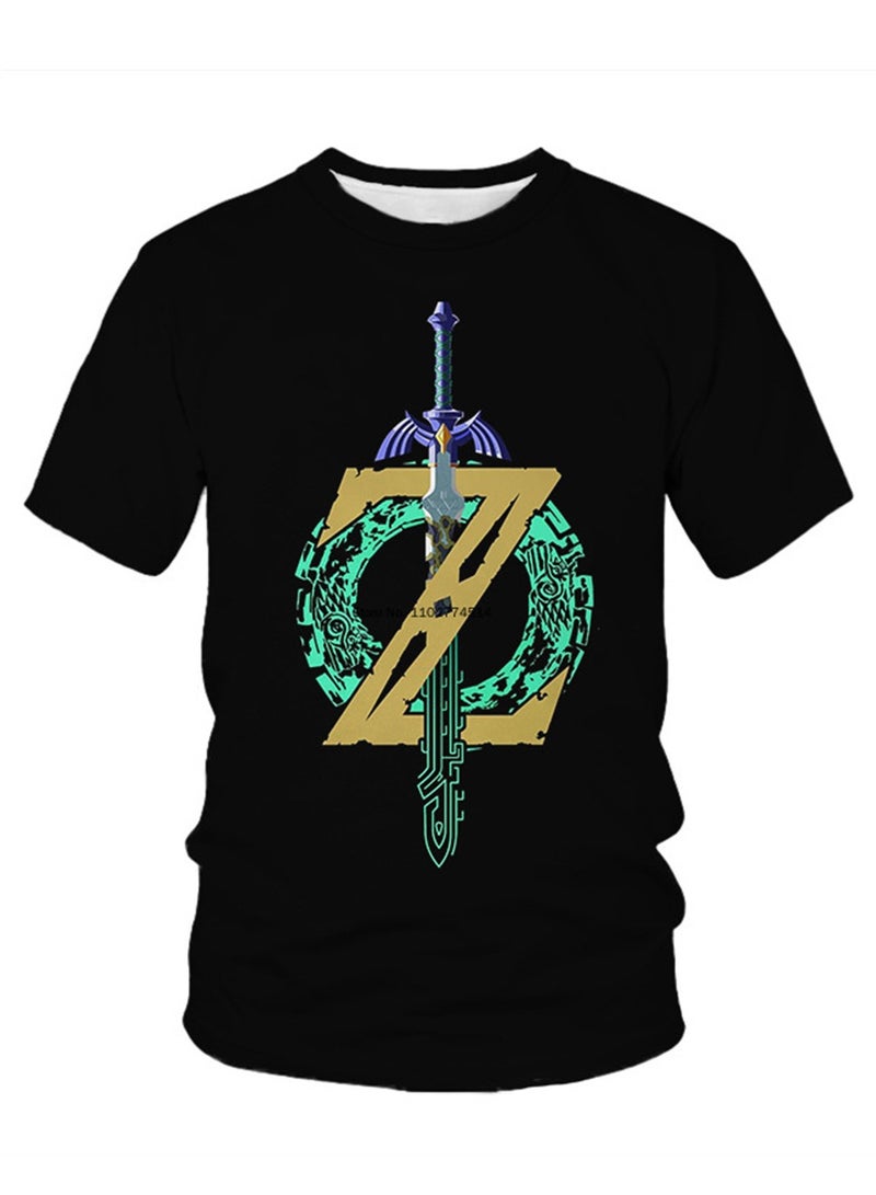 Game Zelda Breath of the Wild 3D digital printing personalized breathable children's T-shirt  - Image 1