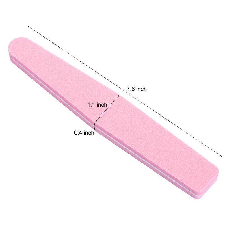 20Pcs Nail Buffers Block Files Sponge Washable Double Sided 100/180 Sanding Buffing File for Acrylic Nails, (Pink) - Image 2