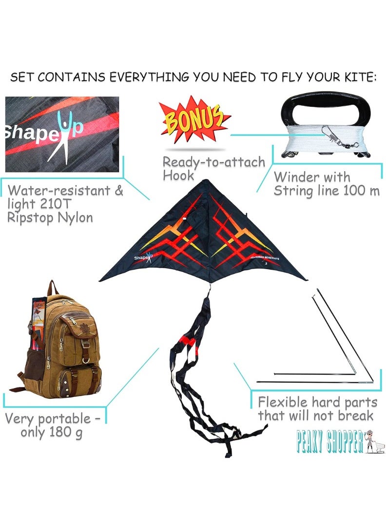 Single Line Big Beautiful Kite Outdoor Flying 1.5 m 1 String Line with Handle Winder Storage Bag Pack and Go Kite Toys Sport Easy to Fly for Kids Adults - pzsku/ZA4DF323AE6C54CE4F5B2Z/45/_/1738577299/c340cfc5-4e2e-43c8-973d-721f8b484e0d