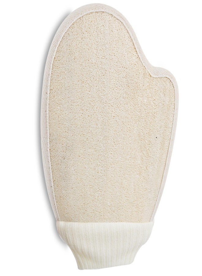 OWIIZI Natural Loofah Exfoliating Body Scrubber, Bath Loofa Scrub Exfoliator Mitten Glove Shower Luffa Sponge Pad for Men Women Elderly (1 Pcs, Double-Sided) - Image 1
