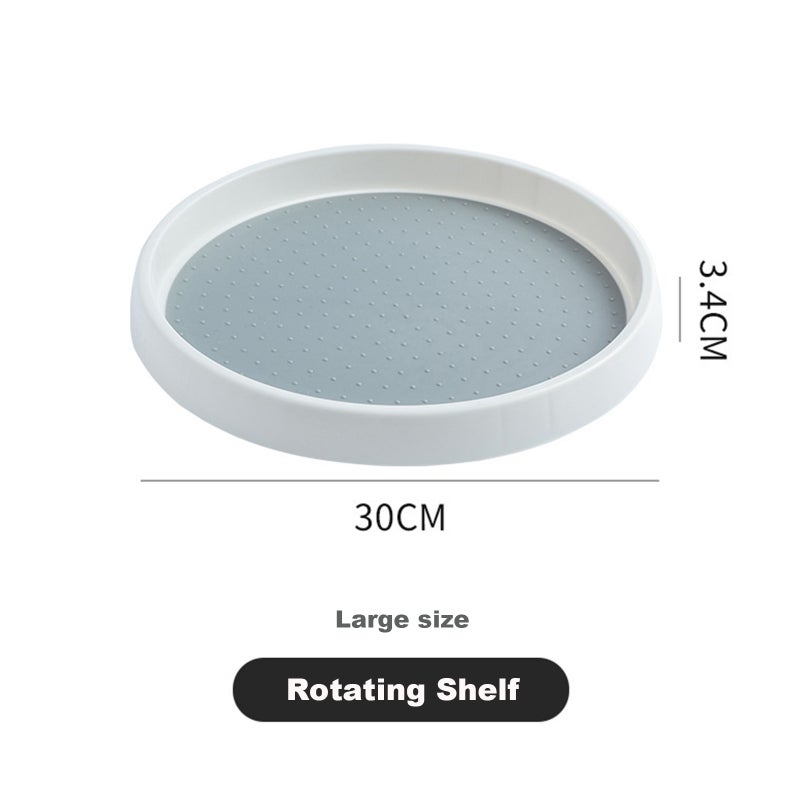 9-Inch Lazy Susan Turntable - Non-Skid Molded Surface for Durability, 3/8-Inch Outer Rim Prevents Falling, Easy-Glide Revolving Storage for Kitchen, Refrigerator, Craft Room, Bathroom Cabinets - Image 3