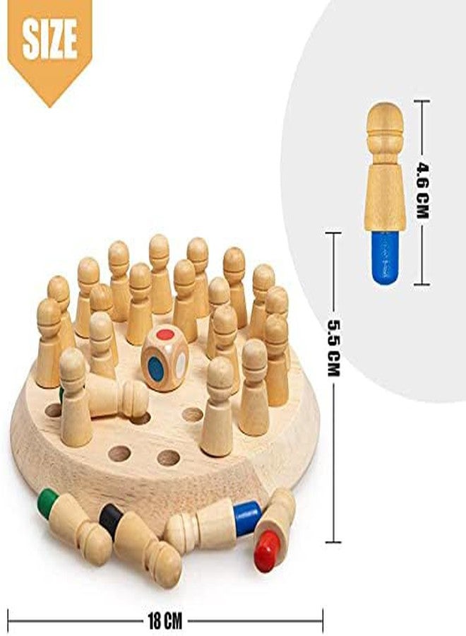NextGen World Wooden Memory Match Stick Game - 18 cm Educational Color Matching Puzzle for Kids | Montessori Brain Development Toy for Toddlers, Boys & Girls - Image 2