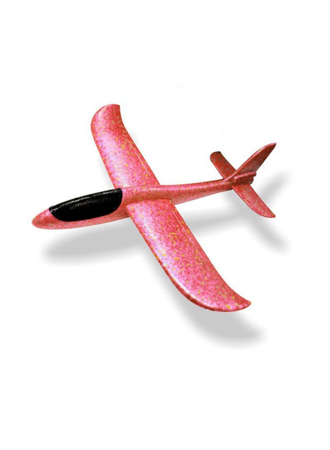 Large Hand Throwing Aircraft Toy Light-emitting Outdoor Sliding Aircraft Children's Swing Throwing Gliding Foam Aircraft Model-Color:Green  - Image 5