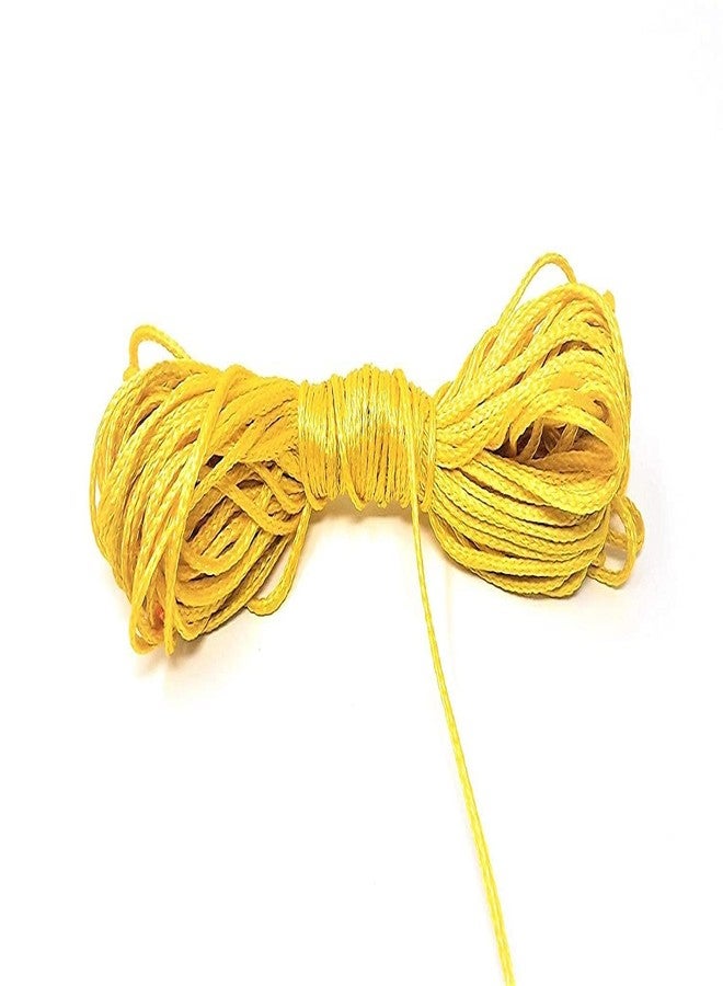 SKYWINS Yellow Silk Dhaga Thread for Evil Eye Protection 20 mt Religious peela Dhaga for Pooja Raksha Sutra Nazar Battu and Tabeez - Yellow - Image 1