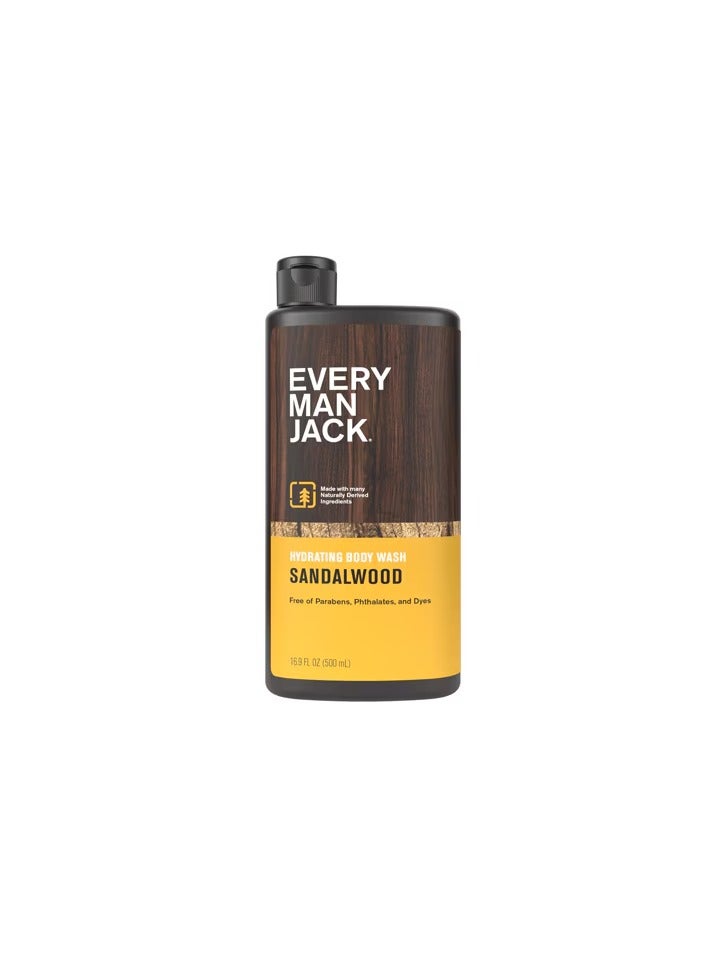 Every Man Jack, Body Wash and Shower Gel, Sandalwood, 16.9 fl oz (500 ml)