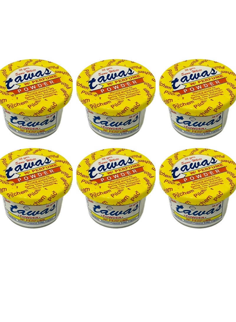 Snow White Tawas Powder Crystals Yellow 6 Pcs - Image 1