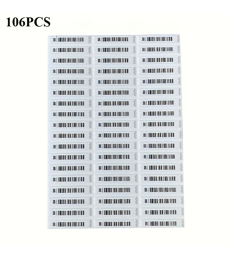 106 Pcs DR Clause Code Acousto Magnetic Soft Label Strips Anti Theft Tags For Supermarkets Convenience Stores Clothing Barcode Alarm Strips Adhesive Use - Image 5