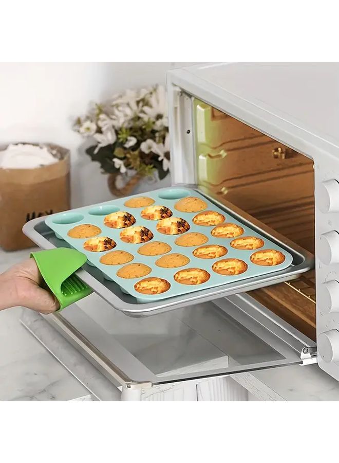 1pc Non Stick Silicone Mini Pancake Tray Easy Release Heat Resistant Baking Mold - Image 5
