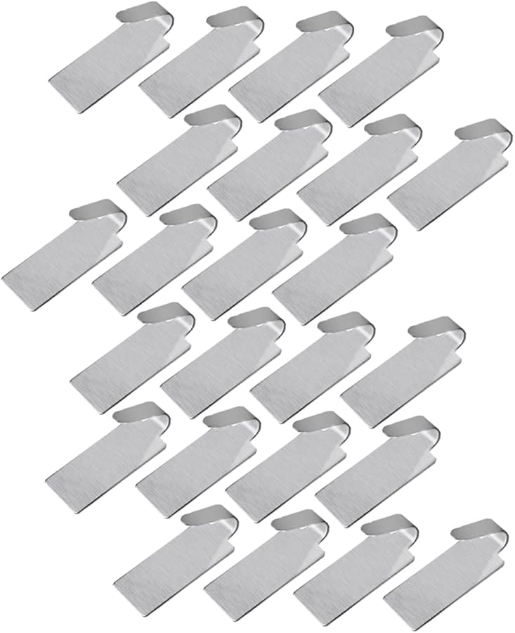 24Pcs Stainless Steel Self Adhesive Hooks Wall Mounted Towel Rack Organizer for Bathroom Kitchen - Image 1