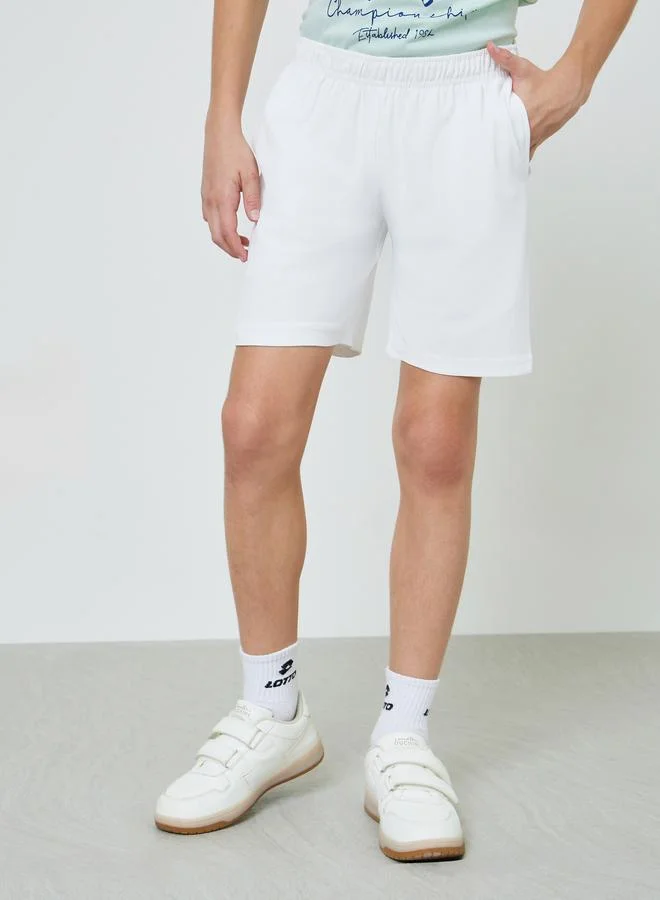 Styli Teens Cotton Sports Jersey Shorts with Side Pocket