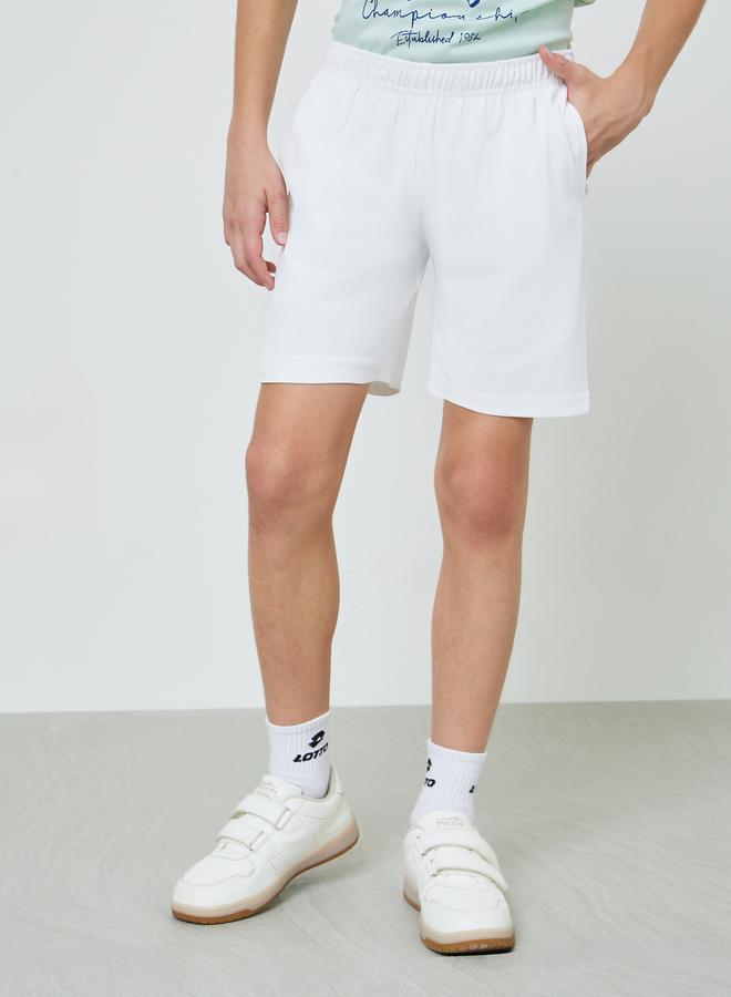 Styli Teens Cotton Sports Jersey Shorts with Side Pocket - Image 1