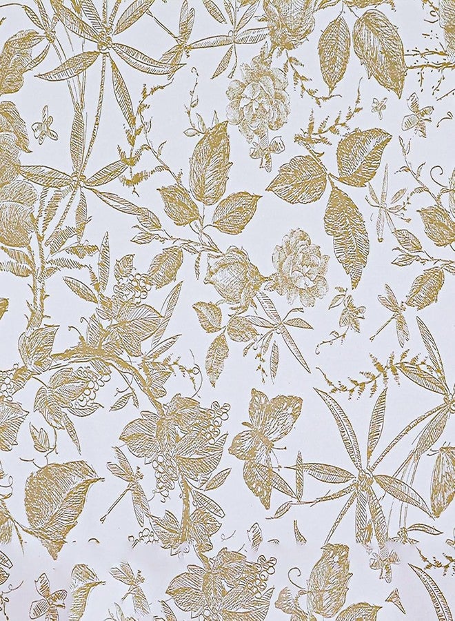 LOVADA Wallpaper Peel and Stick - 15.7x118inch Wallpapers Rose Flowes Wall Paper Champagne and White Vinyl Peel and tick Wallpaper Cabinet Contact Paper, Modern Wallpaper for Home Deco - Image 1