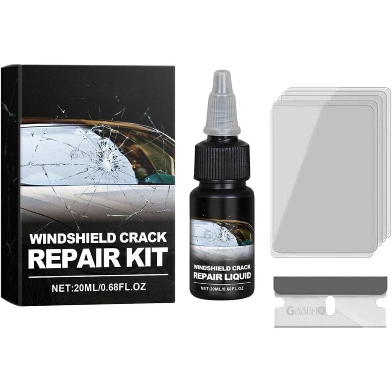 MANSPOT Car Windshield Crack Repair Kit,Liquid for Cracks for Fix Auto Windshield Glass Cracks, Car Window Glass Repair Tool Set for Quick and Easy Auto Windshield Scratch Fix (full kit) (pack of 1) - Image 1