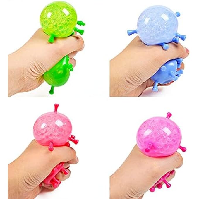 Carykon 8 PCS Strange New Vent Toy Virus Ball Tpr Decompression Vent Beads Hand Pinched Grape Ball - Image 1
