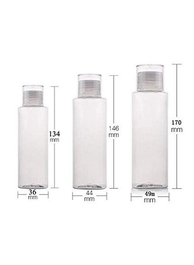 VASANA 3Pcs 250Ml/8.5Oz Empty Clear Plastic Soft Squeeze Bottle With Flip Cap Refillable Cosmetic Makeup Travel Sample Packing Tube Container Jars For Cosmetic Bath Shower Gel Lotion Liquid Shampoo - Image 3