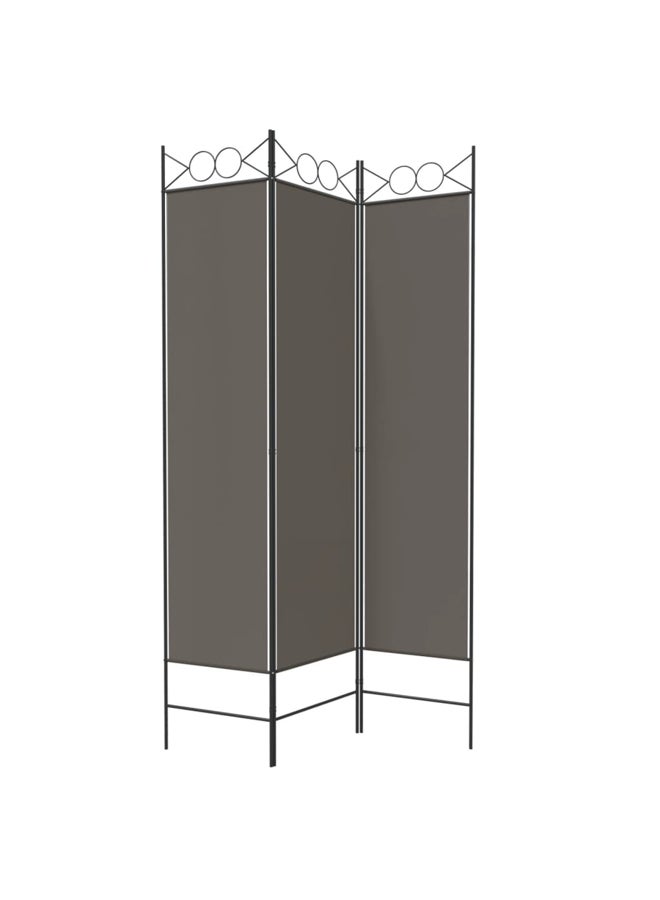 vidaxl 3-Panel Room Divider Anthracite 120x220 cm Fabric 350164 - Image 3