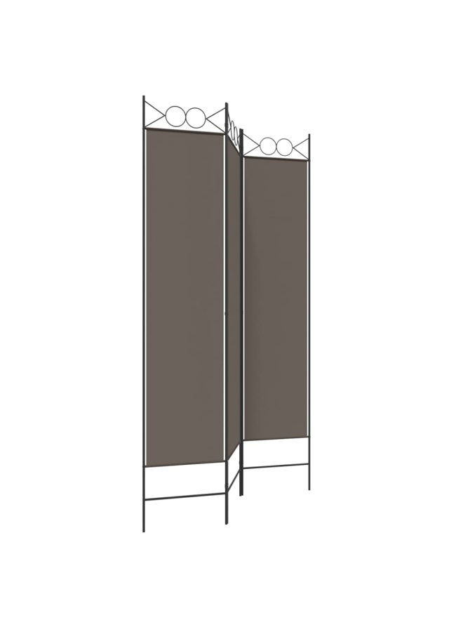 vidaxl 3-Panel Room Divider Anthracite 120x220 cm Fabric 350164 - Image 4