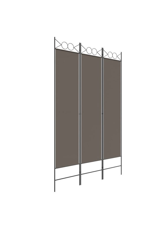vidaxl 3-Panel Room Divider Anthracite 120x220 cm Fabric 350164 - Image 1