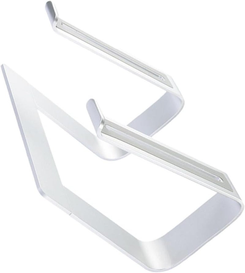 Mikinona Aluminum Alloy Laptop Stand with Ventilated Heightening Rack and Detachable Anti-Slip Tablet Bracket for Office and Home Use, Silver - Image 5