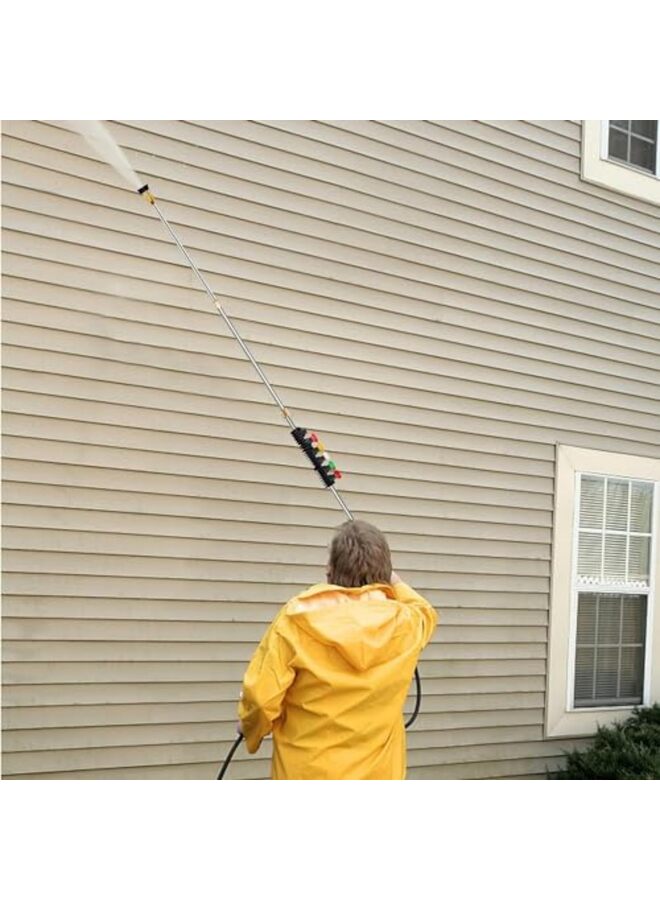 مجموعة عصا تمديد غسالة الضغط مكونة من 7 قطع، رمح بديل بطول 8 أقدام مع 5 رؤوس فوهة، ضغط 4000 رطل لكل بوصة مربعة - Image 5