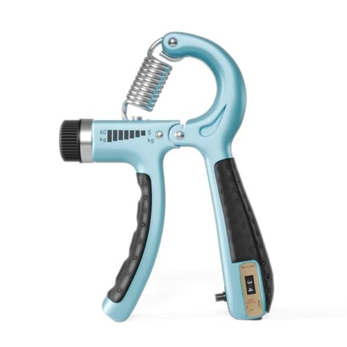Lifelong Adjustable Hand Grip Strengthener|Hand Gripper with Counter for Men & Women for Gym Workout|Hand Exercise Equipment to Use in Home for Forearm Exercise (5-60kg) - Green & Black, LLFAHGC01 - Image 1