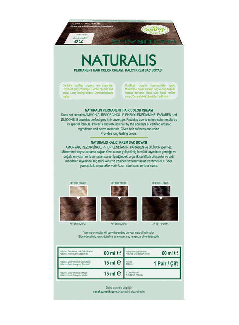 NEVA Naturalis Permanent Hair Color, Vegan,100% Gray Coverage, Organic, No Harmful Chemicals, Ammonia Free, Long-Lasting - INTENSE BLONDE - 7.0 - Image 5
