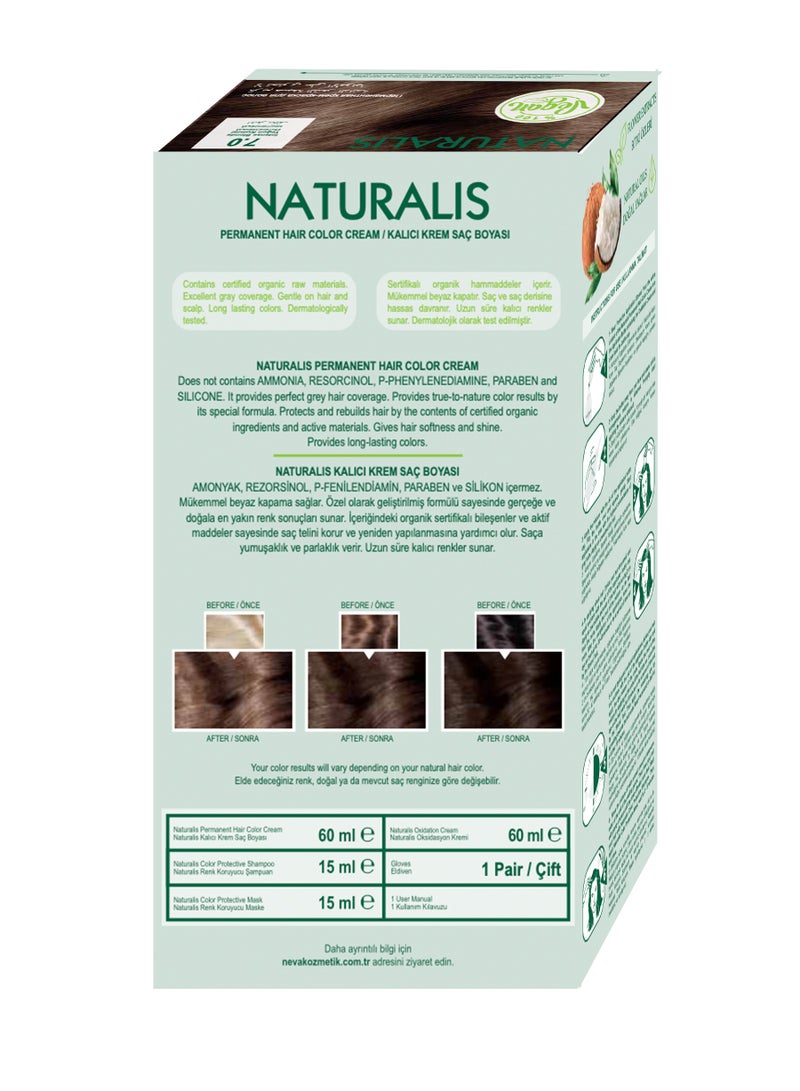 NEVA Naturalis Permanent Hair Color, Vegan,100% Gray Coverage, Organic, No Harmful Chemicals, Ammonia Free, Long-Lasting - INTENSE BLONDE - 7.0 - Image 4