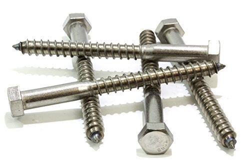 Bolt Dropper 25 Pack 3/8 x 4 Inch Stainless Steel Lag Bolts - Hex Head Screws with Coarse Threads - Heavy Duty 304 Grade Rust Resistant Coach Bolts for Wood and Outdoor Projects - Plain Finish - Image 5