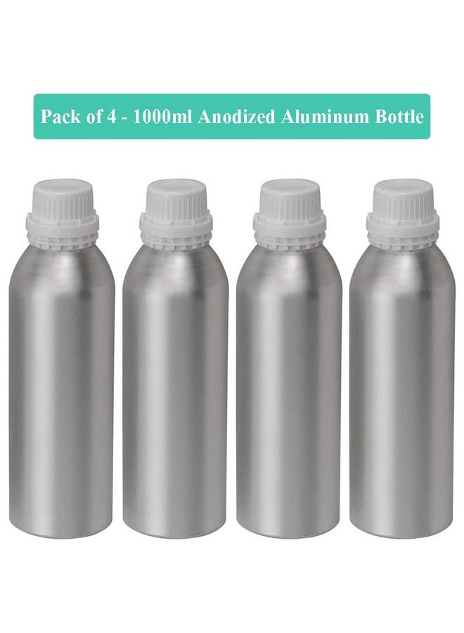 Devinez Multipurpose Anodized Aluminum Empty Bottle 1000Ml (Pack Of 4) With B Drop Nozzle & Cap With Seal For Beauty Essential Oils Blends Skin Care Travel Toners Cosmetic & Diy - Image 4