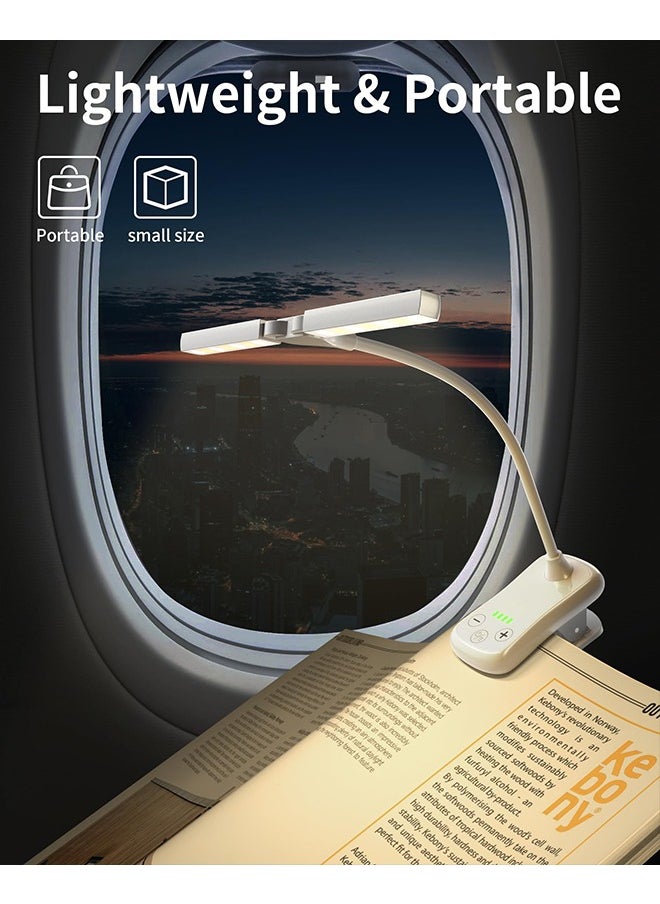 ACTION - Book Light,14 LED Touch Control Reading Light with 3 Colors&8 Brightness,Rechargeable Book Light for Reading in Bed,Portable Reading Lights for Books in Bed, Clip on Light, Small Reading Lamp,Black - Image 1