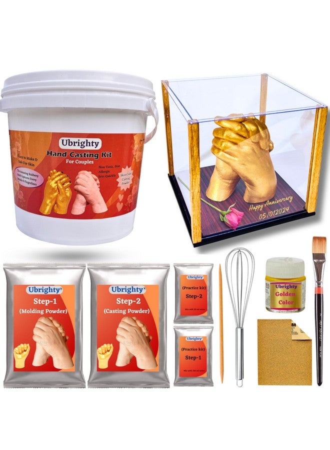 Ubrighty Hand Casting Kit - for Couples, Baby, Husband, Parents, Spacial Anniversary, Birthday Gift, 3D Moulding Powder for Hand, Foot, Molding (Couple KIT with Display Box) - Image 1