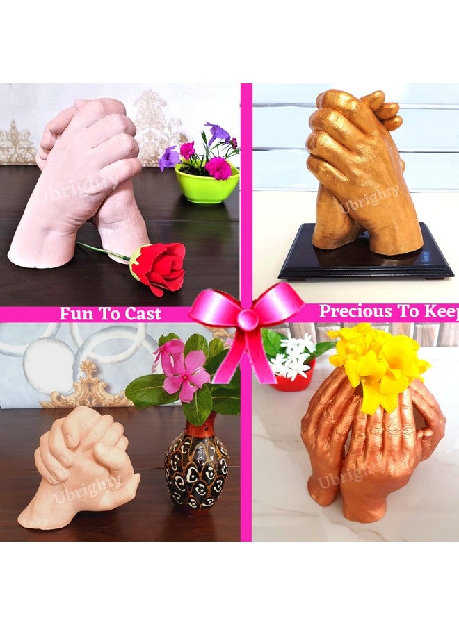 Ubrighty Hand Casting Kit - for Couples, Baby, Husband, Parents, Spacial Anniversary, Birthday Gift, 3D Moulding Powder for Hand, Foot, Molding (Couple KIT with Display Box) - Image 5