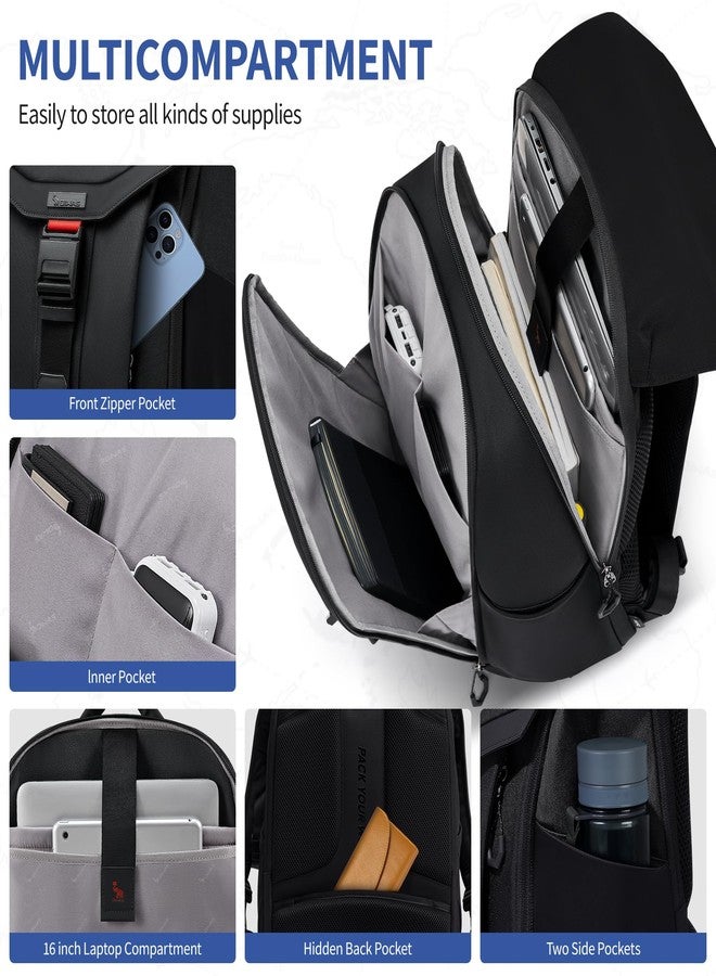OIWAS 4977 backpack for men and women, A, Black, Medium, A, Black - Image 5