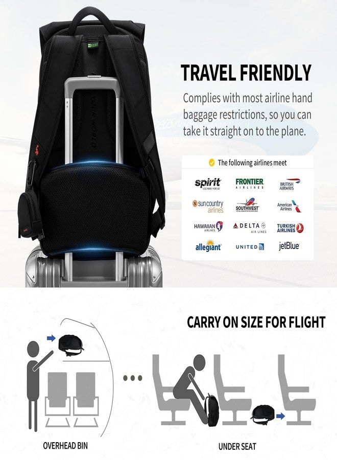 OIWAS 4977 backpack for men and women, A, Black, Medium, A, Black - Image 4